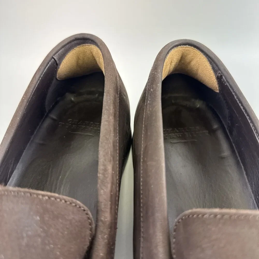 Charles Tyrwhitt Leather Loafer Driving Moc Toe‎ Dark Brown Slip On Mens Size 11